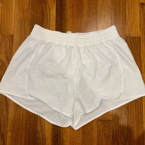 Women's White Athletic Shorts
